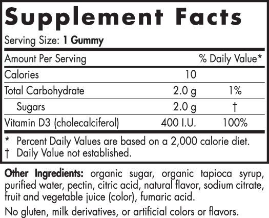 Nordic Naturals Vitamin D3 kids Gummies- 120 