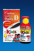 New! Carlson Super Daily D3 for Kids Drops- 400 I.U of Vitamin D3 per drop,10ml
