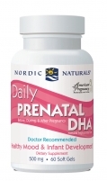New! Nordic Naturals Daily Prenatal DHA, 500mg-60 softgels