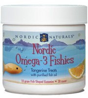 Nordic Naturals Nordic Omega-3 Fishies, 30 fish shaped tangerine gummies