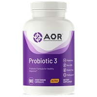 AOR Probiotic-3 for Healthy Digestion and Immune Support - 90 vcap