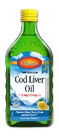Carlson Norwegian Cod Liver Oil - 16.9 FL OZ (500 ml) - Lemon Flavor