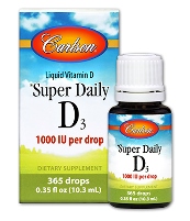 Carlson Super Daily D3- 1000 I.U of Vitamin D3 per drop,10 ml