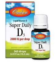Carlson Super Daily D3 - 2000 I.U of Vitamin D3 per drop,10 ml