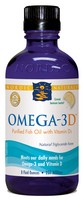 Nordic Naturals Omega-3D Liquid - Pure Fish Oil with Vitamin D3- 8 fl oz - Lemon