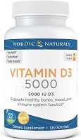 Nordic Naturals Vitamin D3 5000IU with Organic Extra Virgin Olive Oil - Orange - 120 softgels 