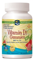 Nordic Naturals Vitamin D3 kids Gummies-120 wild berry gummies