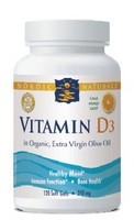 Nordic Naturals Vitamin D3 1000IU with Organic Extra Virgin Olive Oil -Orange- 120 softgels
