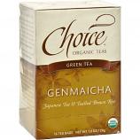 Choice Organic Teas Green Tea With Toasted Brown Rice - 16 Tea Bags - Case of 6