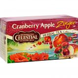 Celestial Seasonings Herbal Tea Caffeine Free Cranberry Apple Zinger - 20 Tea Bags - Case of 6