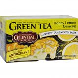 Celestial Seasonings Green Tea Honey Lemon Ginseng with White Tea - 20 Tea Bags - Case of 6