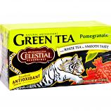 Celestial Seasonings Green Tea Pomegranate - Contains Caffeine - Case of 6 - 20 Bags