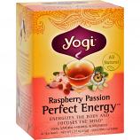 Yogi Perfect Energy Herbal Tea Raspberry Passion - 16 Tea Bags - Case of 6