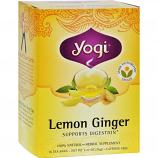 Yogi 100% Natural Herbal Tea Caffeine Free Lemon Ginger - 16 Tea Bags - Case of 6