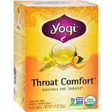 Yogi Organic Throat Comfort Herbal Tea Caffeine Free - 16 Tea Bags - Case of 6