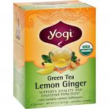Yogi Organic Green Tea Lemon Ginger - 16 Tea Bags - Case of 6