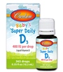 Carlson Baby Super Daily D3 Drops- 400IU of Vitamin D3,  365 Drops