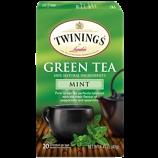 Twinings Tea - 100 Percent Organic - Green - with Mint - 20 Bags - Case of 6